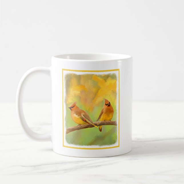 Mug Peinture à cire de cèdre - jolie art original chie (Gauche)