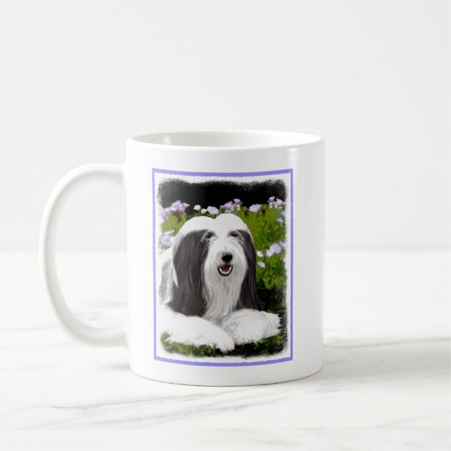 Mug Peinture à collie à poils - Joli art original de c (Gauche)