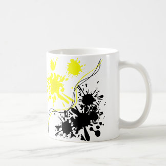 Mug Peinture à éclat noir et jaune