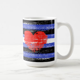 Mug Peinture à fioritures en cuir