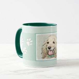 Mug Peinture à la boule de Cocker Spaniel - Art origi