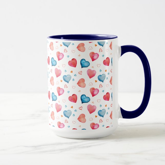 Mug Peinture à la main en forme de coeur (Droite)