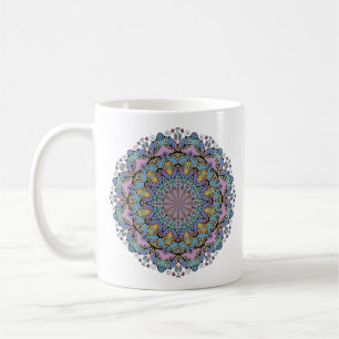 Mug Peinture à la main Mandala Horloge Face 3