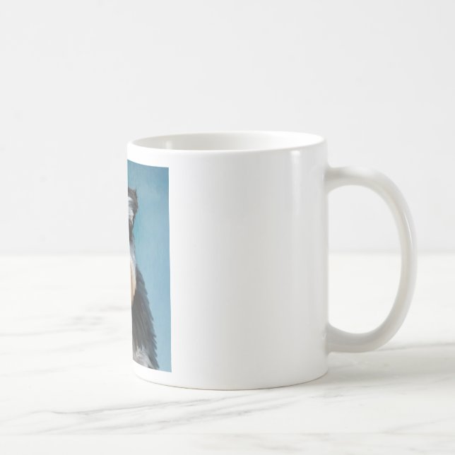 Mug Peinture à l'aquarelle de Schnauzer Nain (Droite)