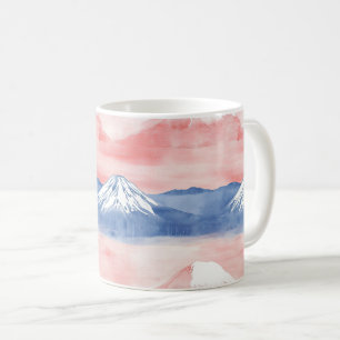 Mug Peinture à l'aquarelle du coucher de soleil sur la