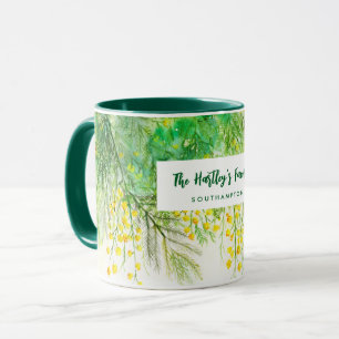 Mug Peinture à l'aquarelle jaune de Mimosa
