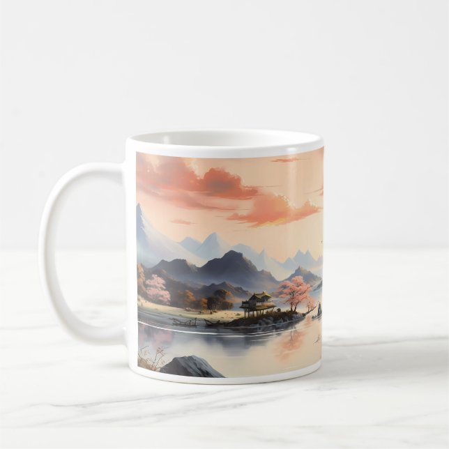 Mug Peinture à l'encre de printemps (Gauche)