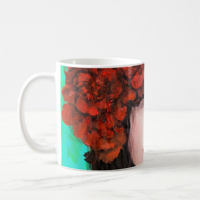 Mug Peinture à l'huile Abstraite montrant le visage de (Gauche)