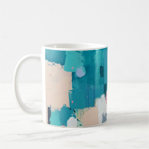 Mug Peinture à l'huile Abstraite, texture colorée.