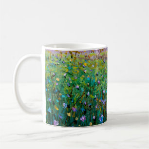 Mug peinture à l'huile de fleurs, belles fleurs de ch