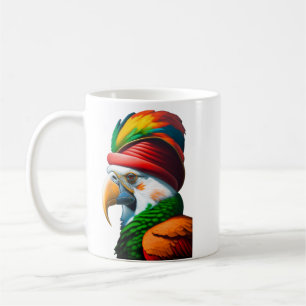 Mug Peinture à l'huile de perroquet de pirates