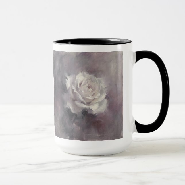 Mug "Peinture à l'huile de rose unique" (Droite)