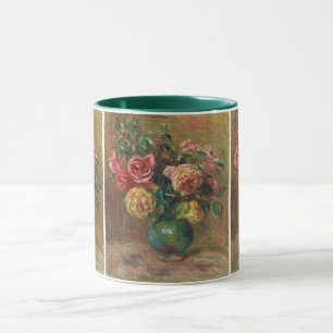 Mug Peinture à l'huile florale française vintage par R