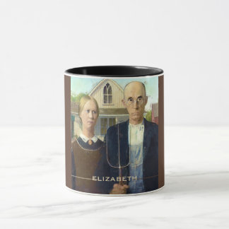Mug Peinture à l'huile gothique américaine de