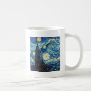 Mug Peinture à l'huile impasto vintage de la nuit étoi