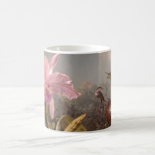 Mug Peinture à l'huile sur la forêt d'orchidées et de  (Centre)