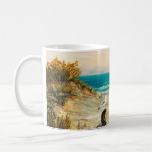 Mug  peinture à l'huile sur les dunes de plage de l'oc