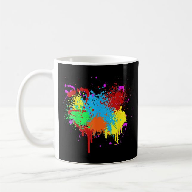 Mug Peinture Abstraite à l'Éclaboussure de Peinture Jo (Gauche)