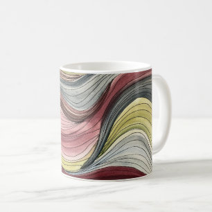 Mug Peinture Abstraite Aquarelle Main Levée Tourbillon
