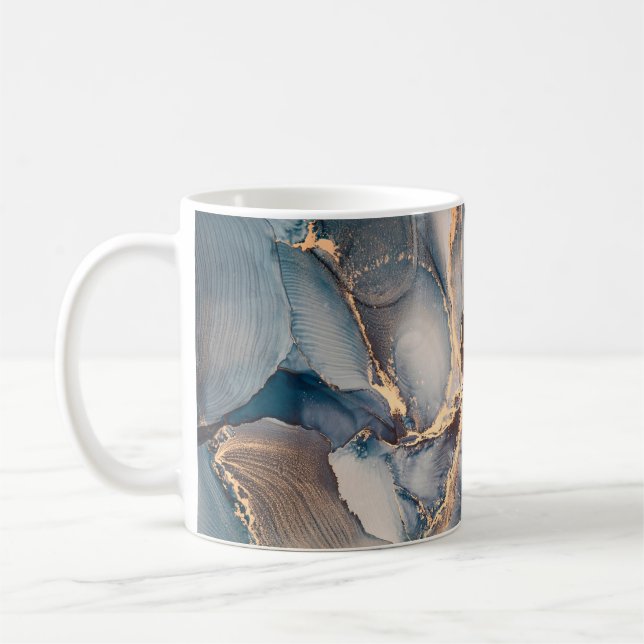 Mug Peinture abstraite de luxe en encre d'alcool  (Gauche)