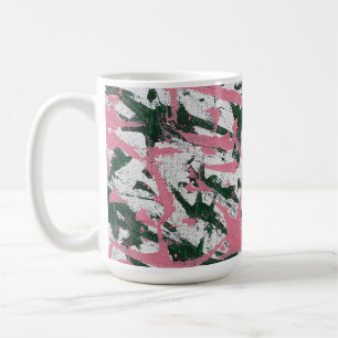 Mug Peinture Abstraite en rose et vert