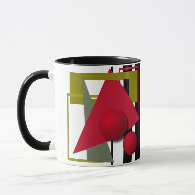 Mug Peinture Abstraite, formes géométriques (Gauche)