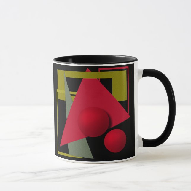 Mug Peinture abstraite, formes géométriques (Droite)