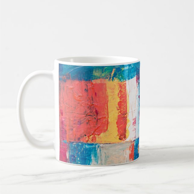 Mug Peinture abstraite multicolore (Gauche)