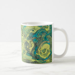 Mug Peinture Abstraite originale colorée Art Vert