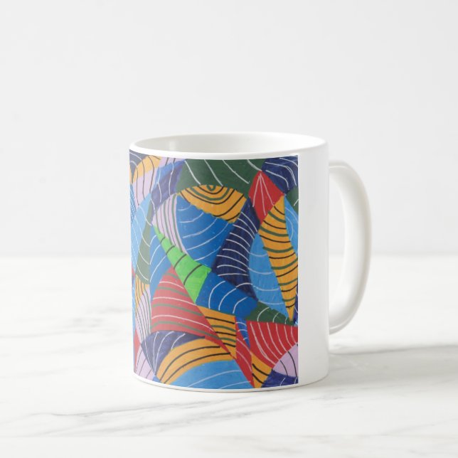 Mug Peinture abstraite traditionnelle  (Devant droit)
