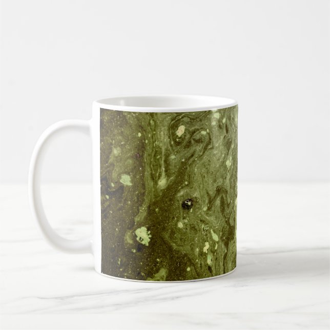 Mug Peinture abstraite verte (Gauche)