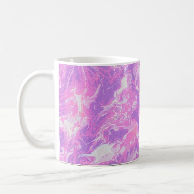 MUG PEINTURE ABSTRAITE VERTE ET BLEUE (Gauche)