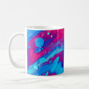 Mug Peinture abstraite violette et bleue