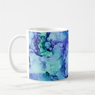 Mug Peinture abstraite violette et bleue