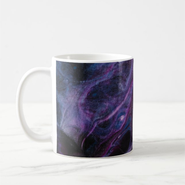Mug Peinture abstraite violette et rose (Gauche)