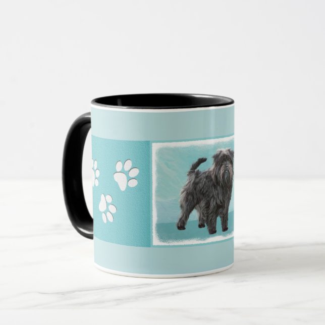 Mug Peinture Affenpinscher - Joli art original chien (Devant gauche)