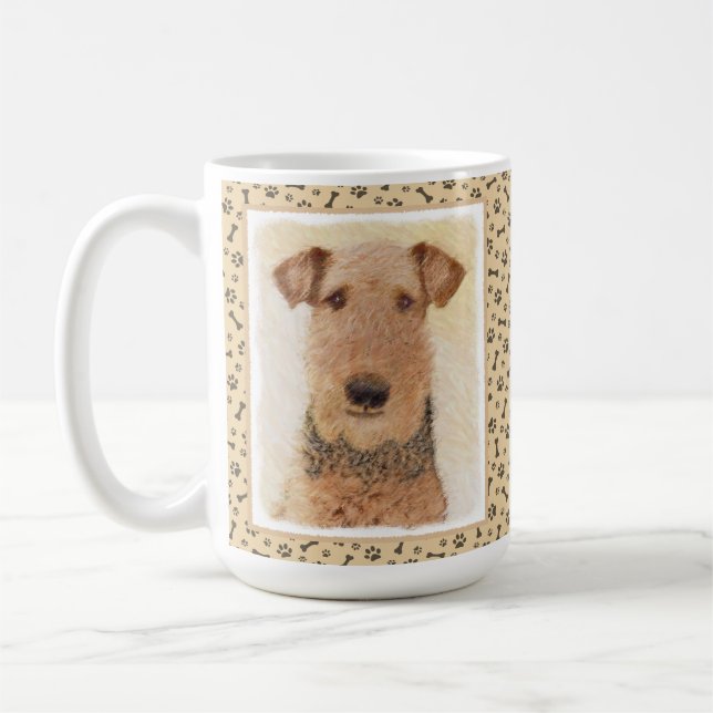 Mug Peinture Airedale Terrier - Cute Original Art (Gauche)
