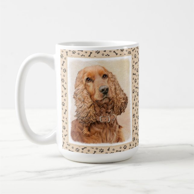Mug Peinture anglaise de Cocker en espagnol - Art orig (Gauche)