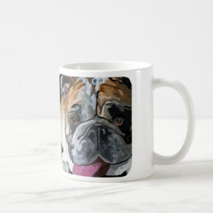 Mug Peinture anglaise de visage de bouledogue sur la