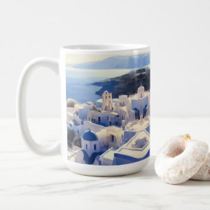 Mug Peinture aquarelle de Santorin Grèce