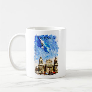 Mug Peinture aquarelle de voyage rétro au Guatemala