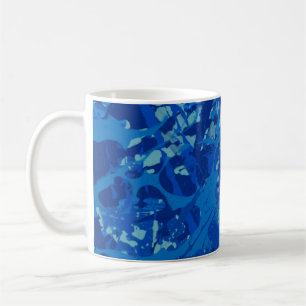 Mug Peinture artisanale en encre. Mur Abstrait. Créati