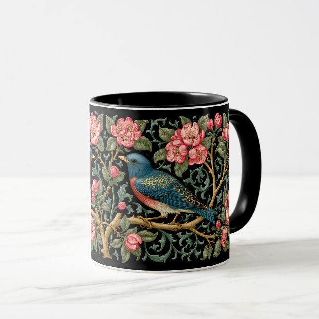 Mug Peinture artistique de style William Morris à moti (Devant droit)