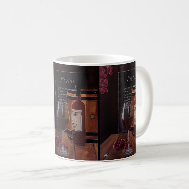 Mug Peinture au vin rouge par Alfred Fox (Devant droit)