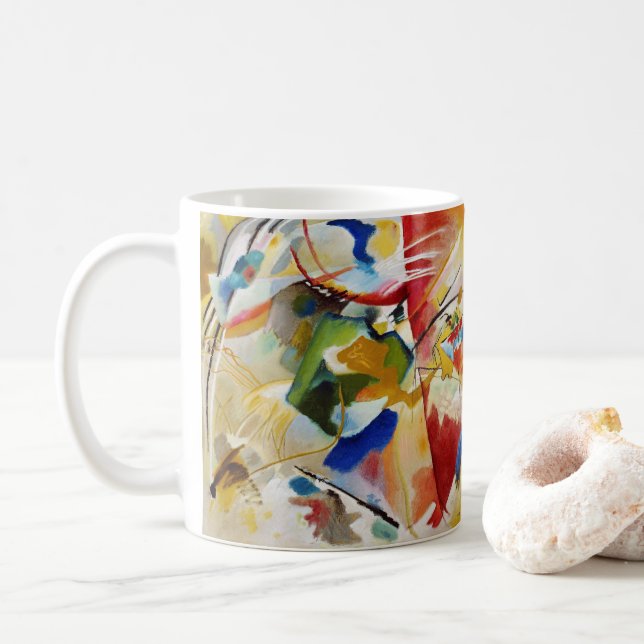Mug Peinture avec Centre Vert par Wassily Kandinsky (Avec donut)