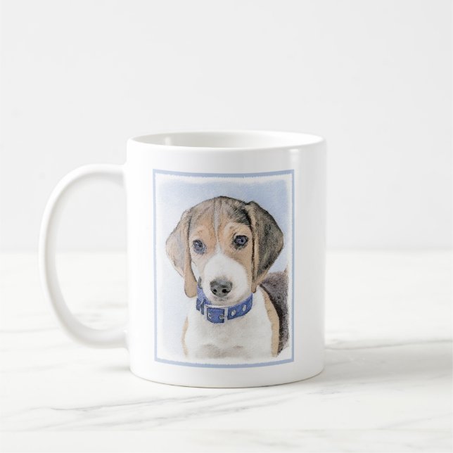 Mug Peinture beagle - Cute Original Chien Art (Gauche)