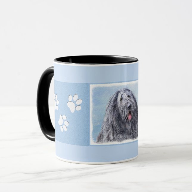 Mug Peinture Bergamasco Sheepdog - Chien original mign (Devant gauche)
