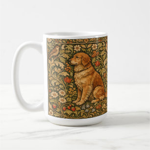 Mug Peinture bohème élégante vintage de Golden Retriev