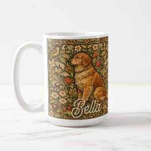 Mug Peinture bohème élégante vintage de Golden Retriev