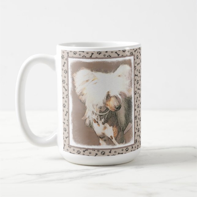 Mug Peinture Chinoise sans cheveux peint art original  (Gauche)